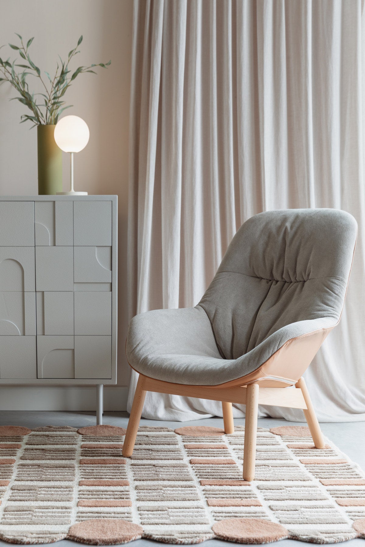 Teppich Mundra 160x230 in beige präsentiert im Onlineshop von KAQTU Design AG. Teppich ist von White Label Living