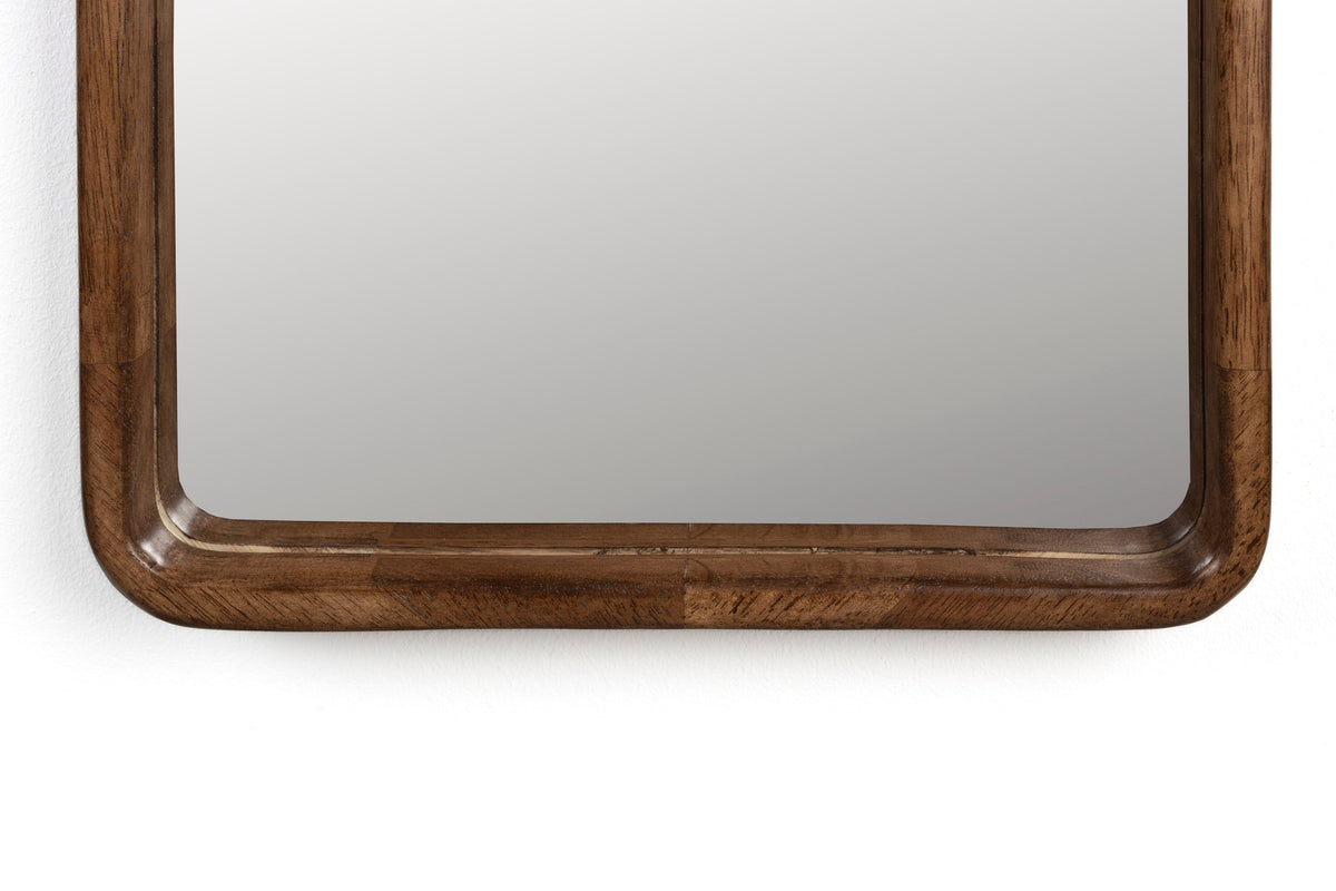 Nyko Spiegel Rechteck L in beige präsentiert im Onlineshop von KAQTU Design AG. Wandspiegel ist von White Label Living