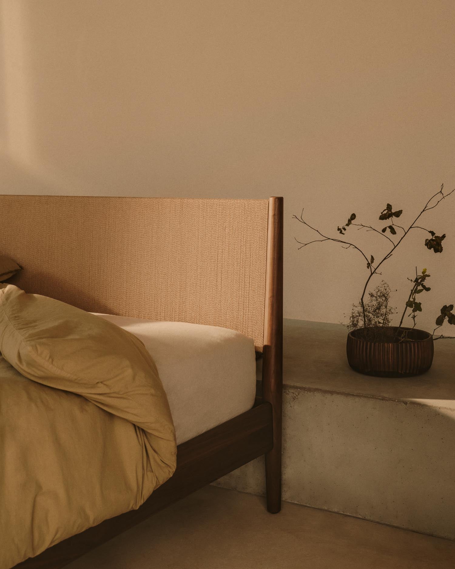 Set Sifinia Bezüge für Decke und Kopfkissen 100% Baumwollperkal Fransen grün Bett 90 cm in Grün präsentiert im Onlineshop von KAQTU Design AG. Bettwäsche ist von Kave Home
