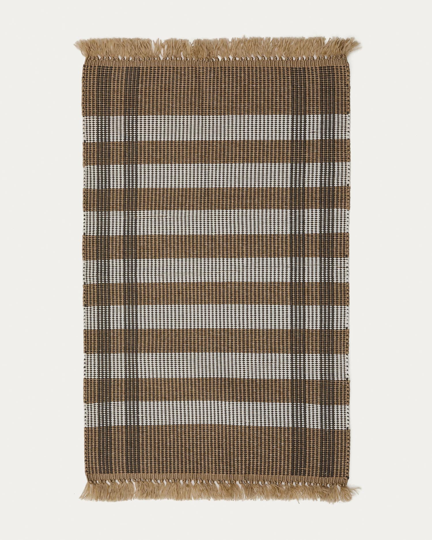 Teppich Barani aus synthetischen Fasern braun und beige 60 x 90 cm   in Beige präsentiert im Onlineshop von KAQTU Design AG. Teppich ist von Kave Home