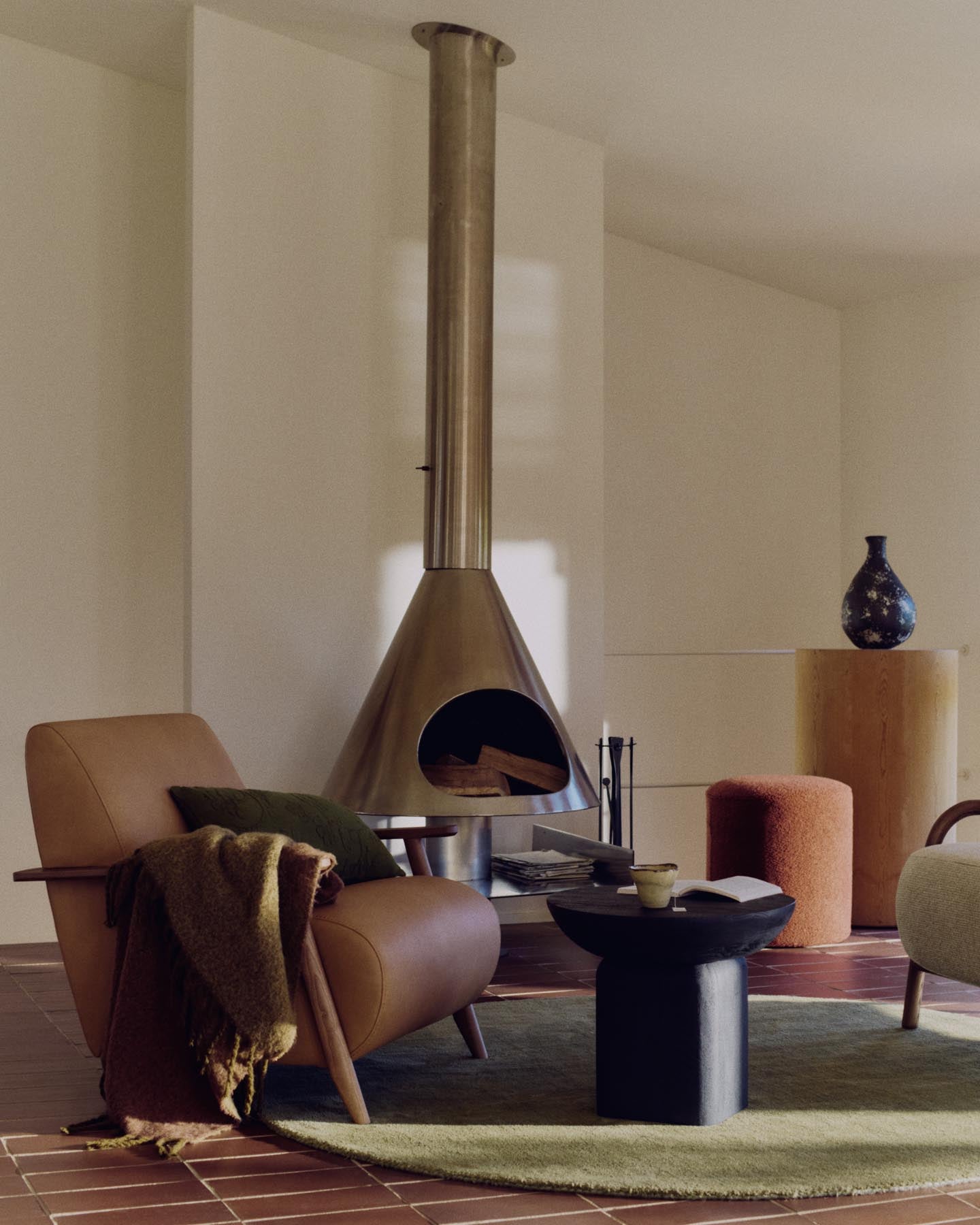 Runder Teppich Empuries, grün, Ø 200 cm in Grün präsentiert im Onlineshop von KAQTU Design AG. Teppich ist von Kave Home