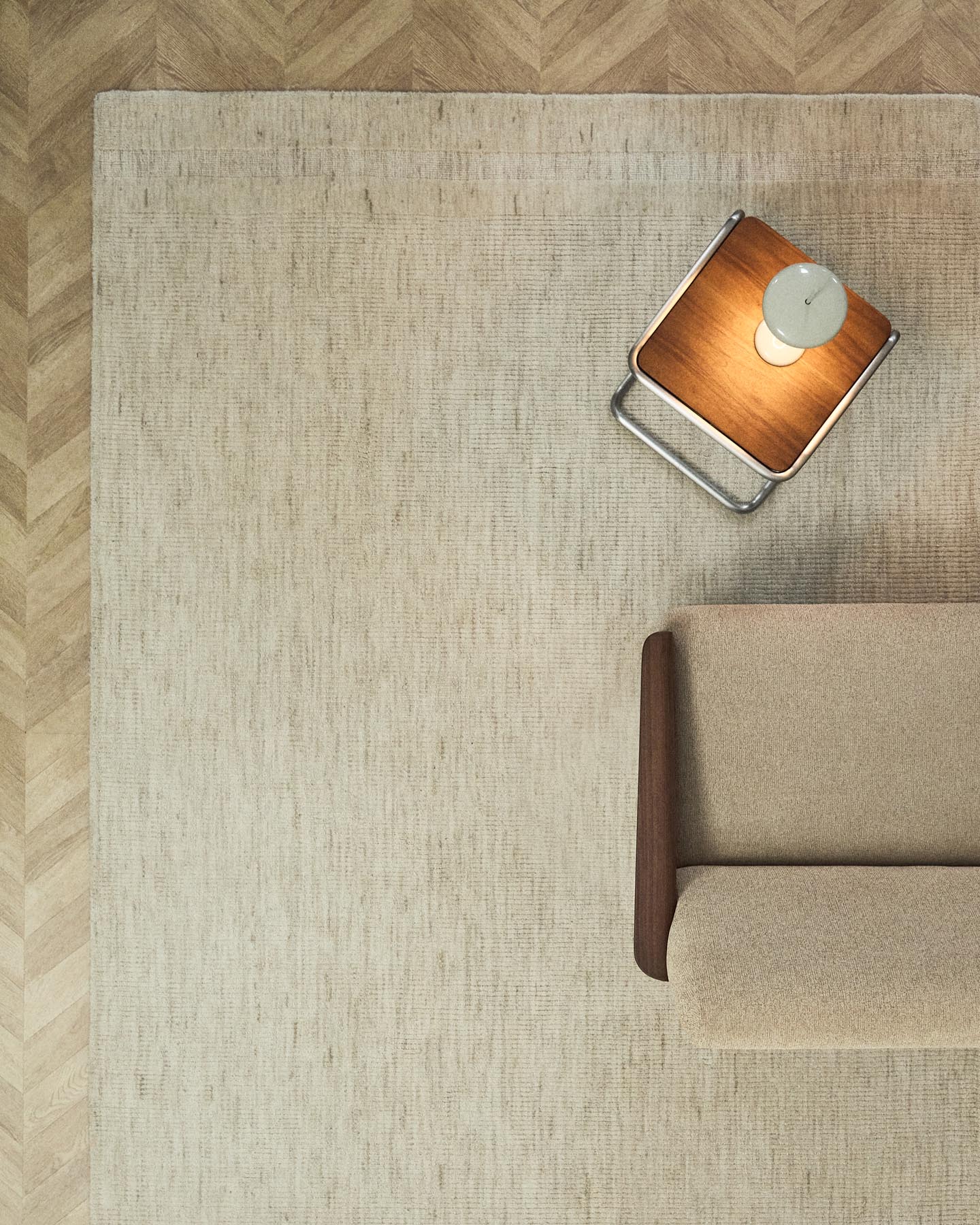 Wollteppich Dalena mit Jacquard-Streifenmuster, beige, 300 x 200 cm in Natur präsentiert im Onlineshop von KAQTU Design AG. Teppich ist von Kave Home