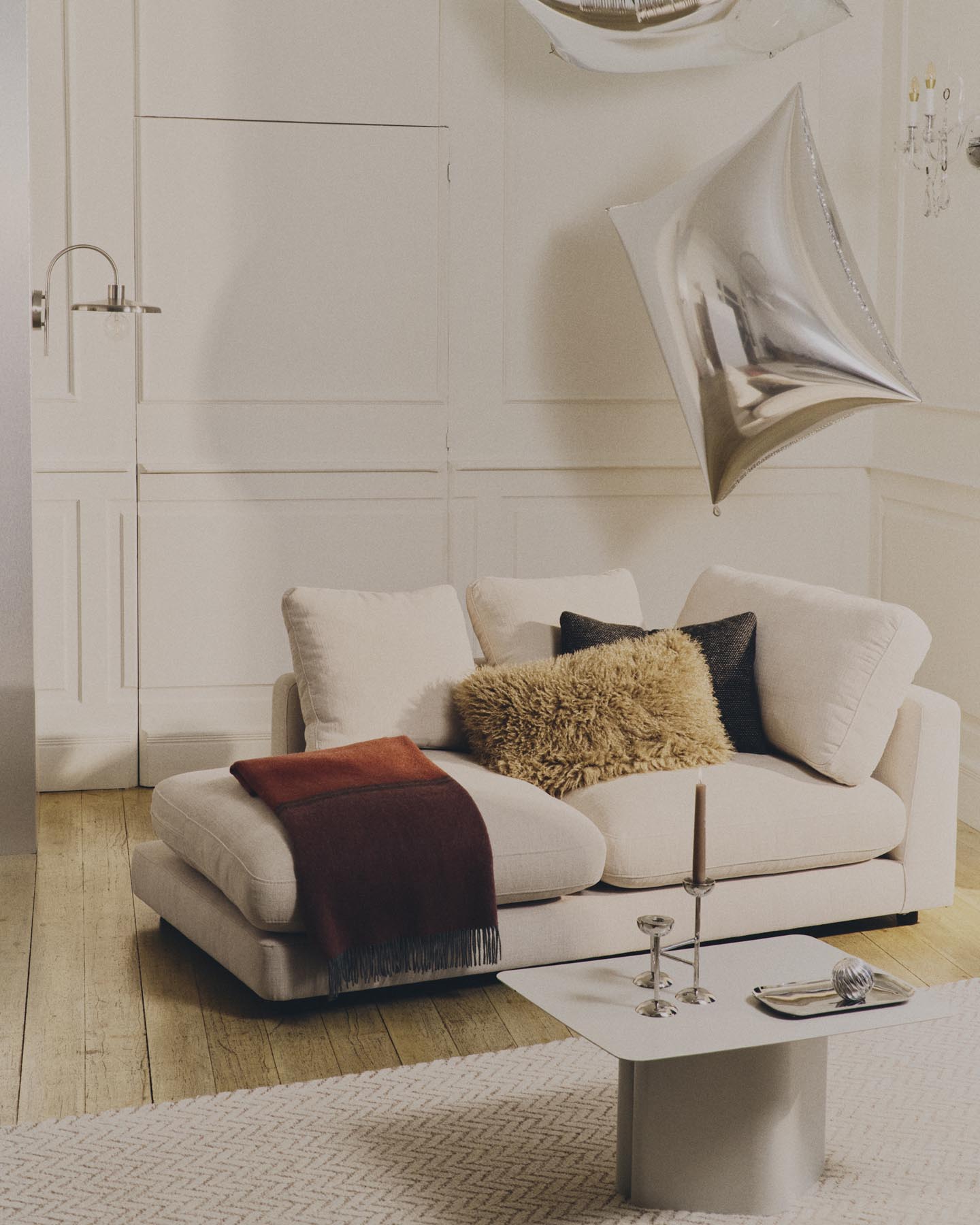 Wollteppich Calira mit Jacquard-Flechtmuster, beige, 300 x 200 cm in Natur präsentiert im Onlineshop von KAQTU Design AG. Teppich ist von Kave Home