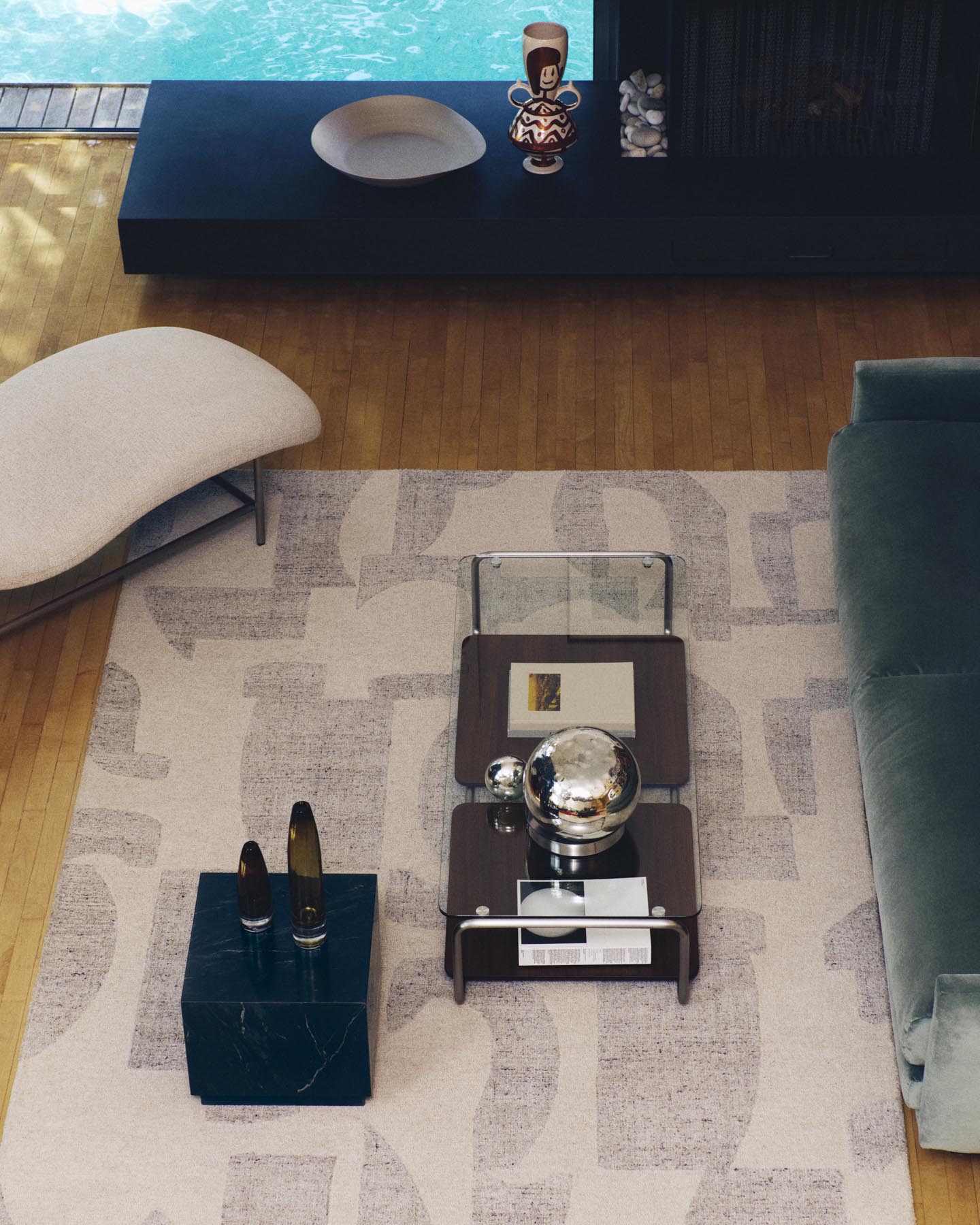 Wollmix-Teppich Norela mit Jacquard-Muster, grau 300 x 200 cm in Grau präsentiert im Onlineshop von KAQTU Design AG. Teppich ist von Kave Home