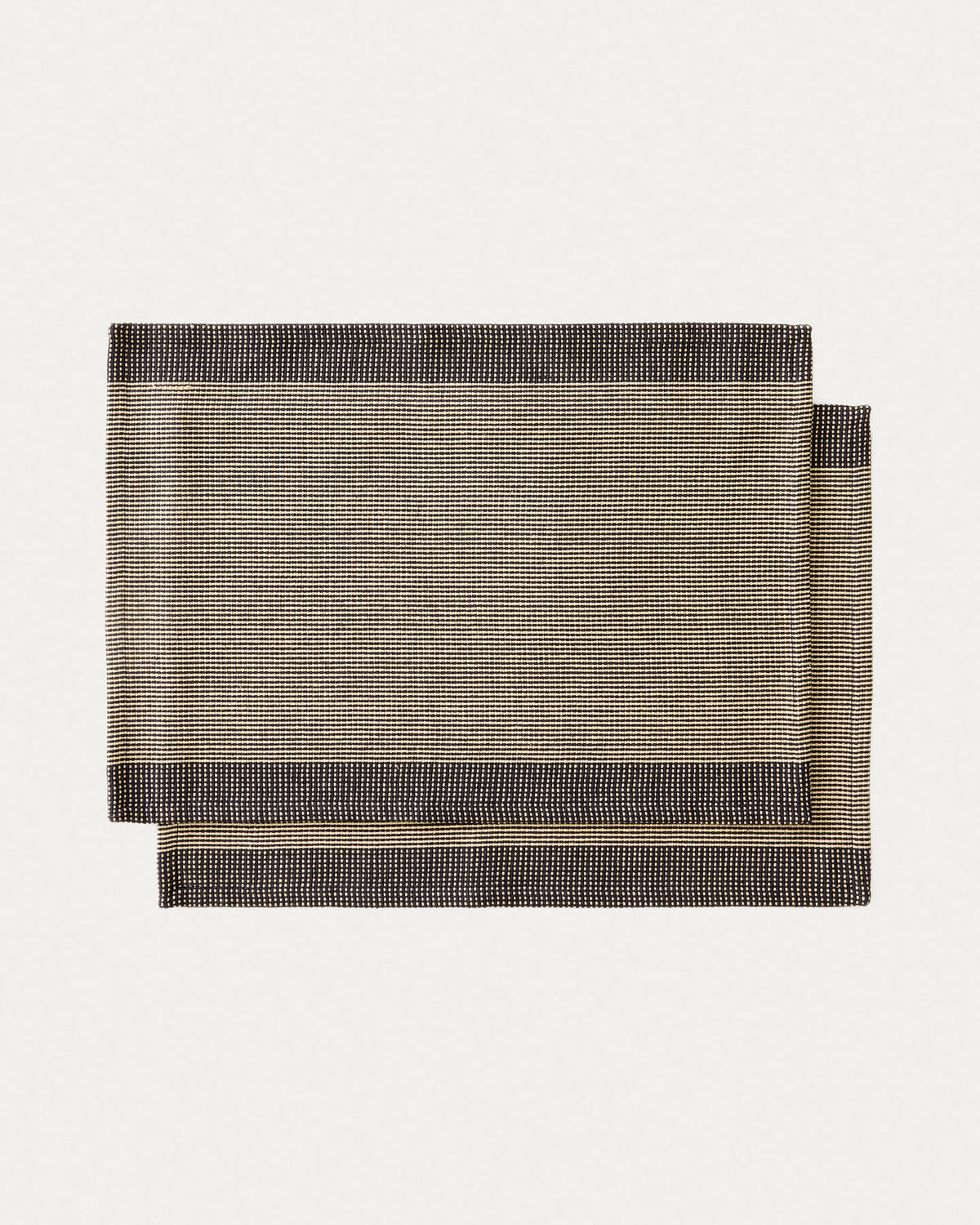 Set Briven mit 2 Tischdecken aus 100 % Baumwolle, Schwarz, 35 x 50 cm in Schwarz präsentiert im Onlineshop von KAQTU Design AG. Tischdecke ist von Kave Home