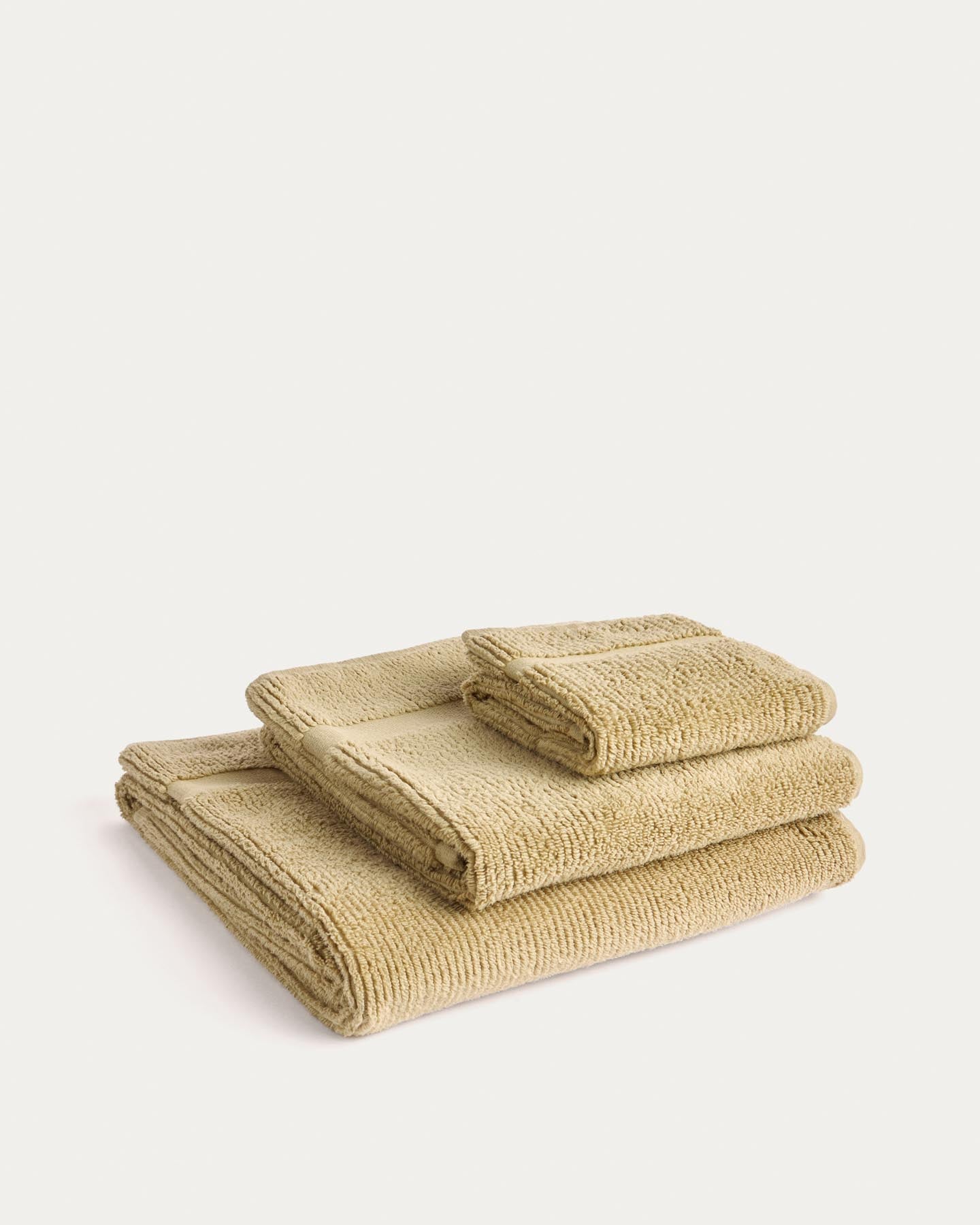 Toilettenhandtuch Olvira aus 100 % Baumwolle mit Jacquard-Muster, dunkelgrün, 30 x 50 cm in Dunkelgrün präsentiert im Onlineshop von KAQTU Design AG. Handtuch ist von Kave Home