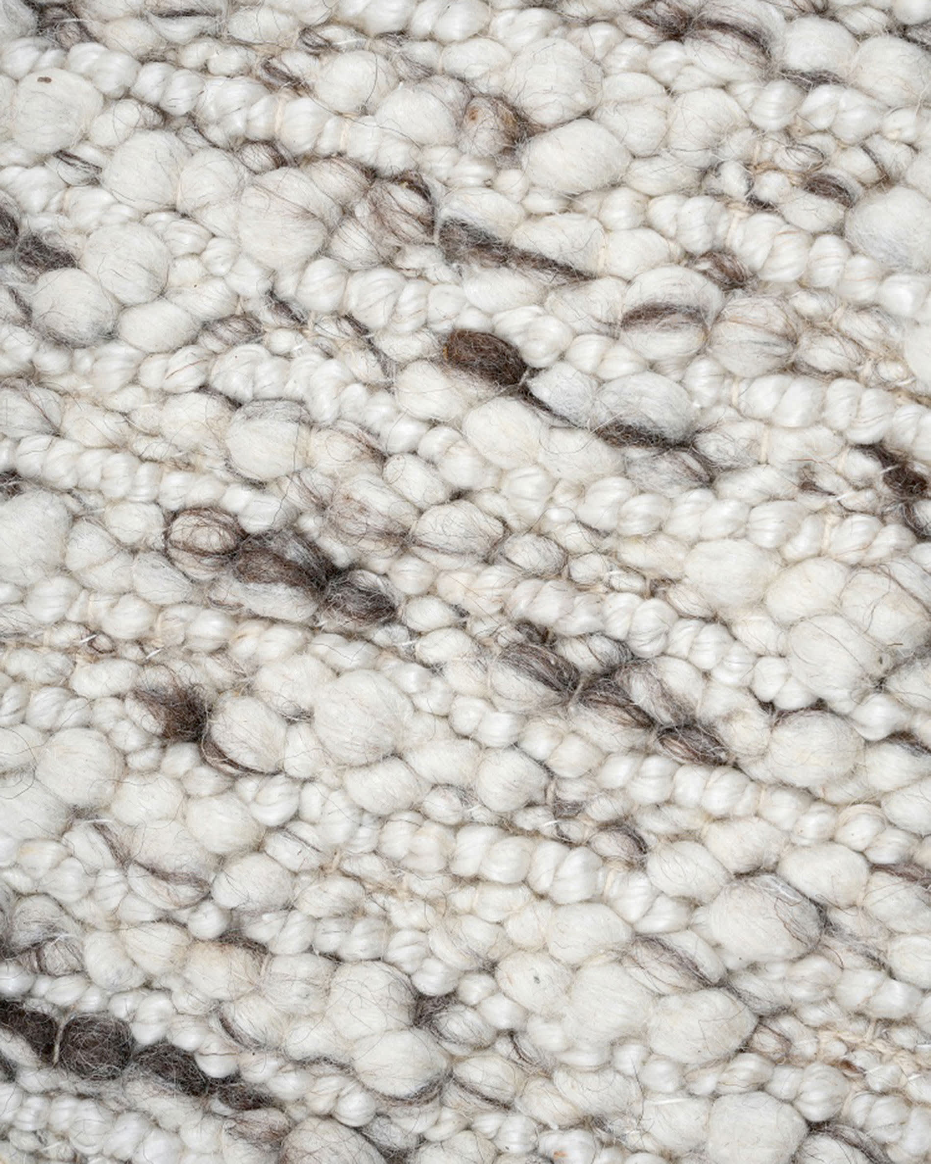 Hochwertiger Teppich Manilva in Braun, 200 x 300 cm, aus Wolle und Baumwolle. Ideal für einladende Räume mit natürlichem Flair.