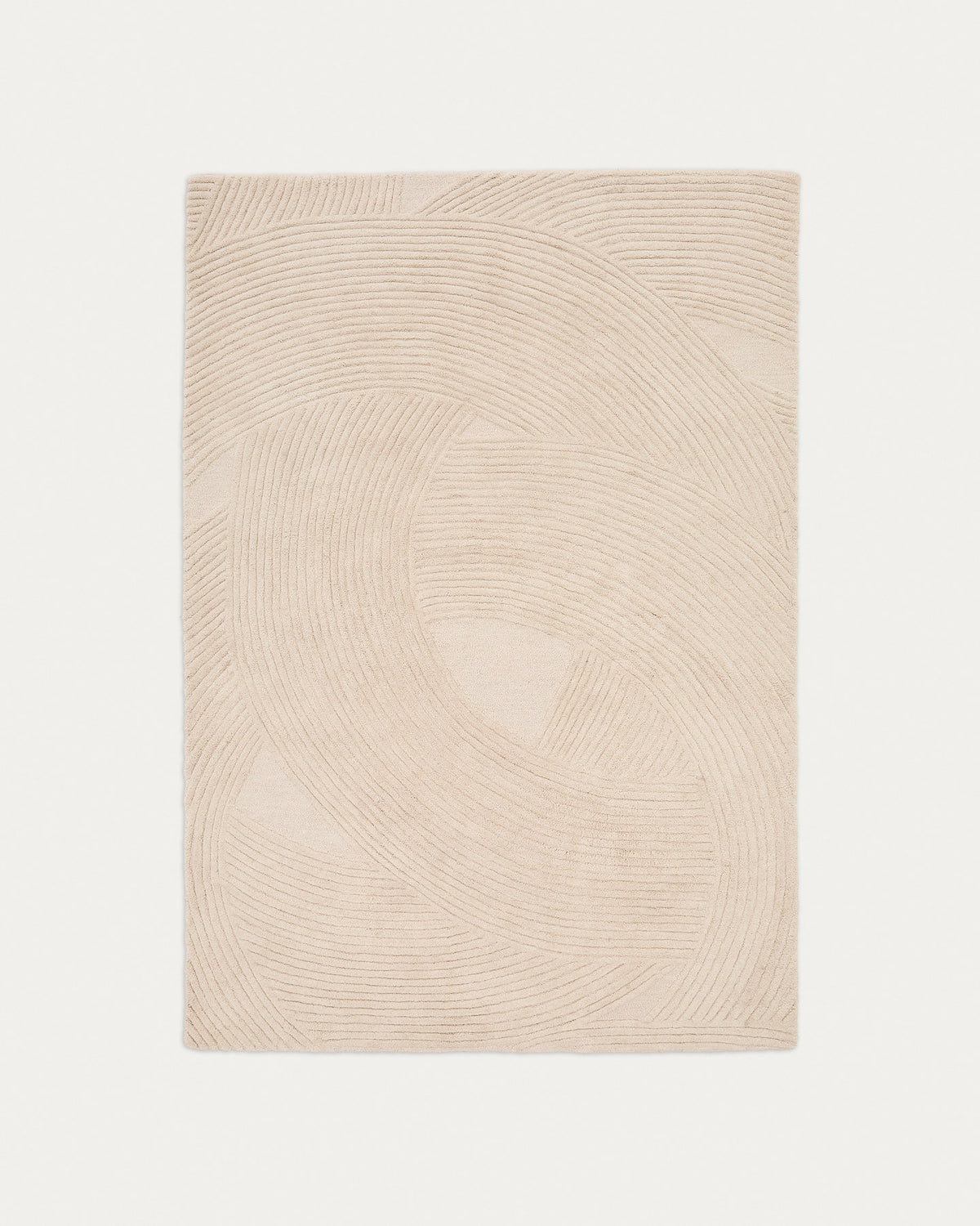 Tappeto in lana Domm beige 160 x 230 cm