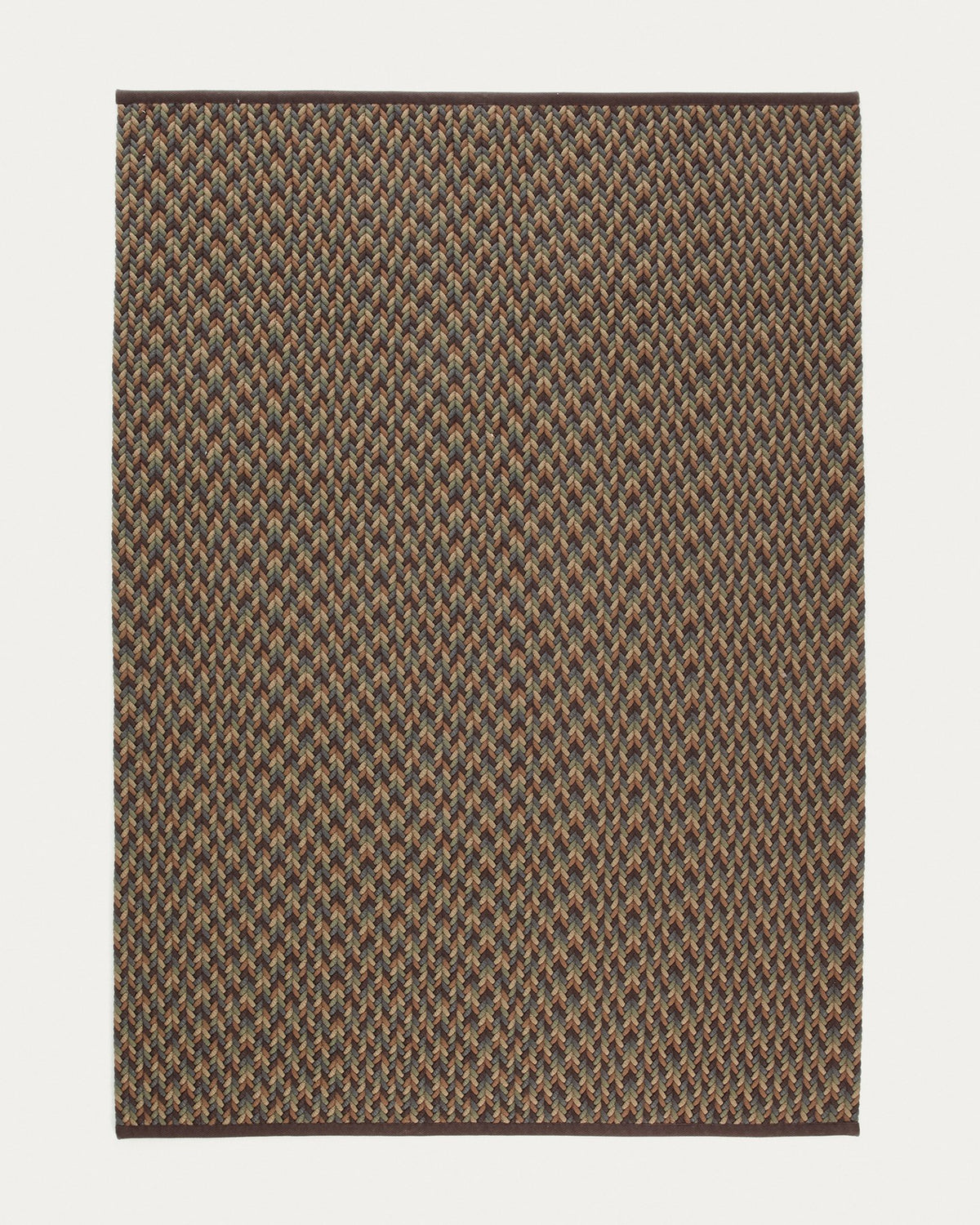 Handgeflochtener Teppich Despas aus Polypropylen und Polyester in mehrfarbigem Design, rechteckige Form, Grösse 200 x 300 cm.