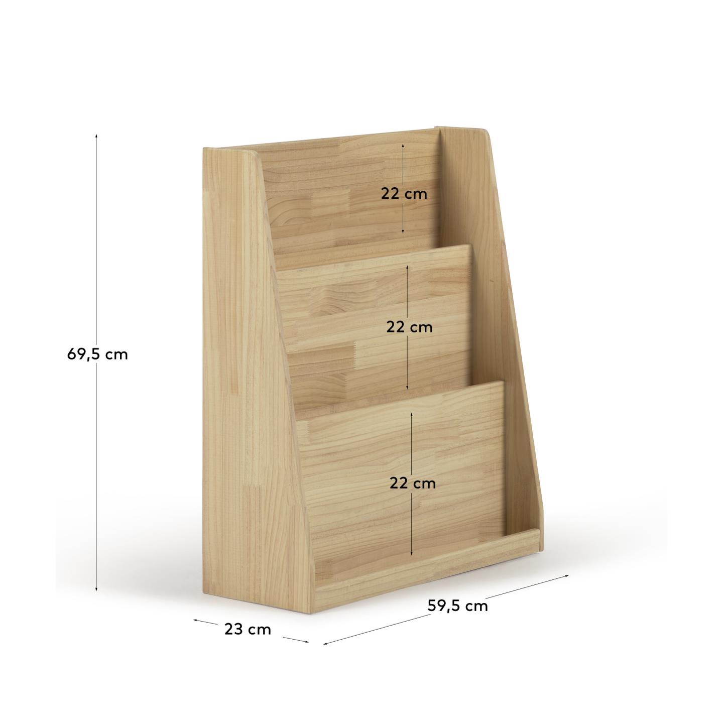 Das Adiventina Bücherregal aus massiver Kiefer vereint Funktionalität und zeitloses Design. Ideal für Ordnung im Kinderzimmer!