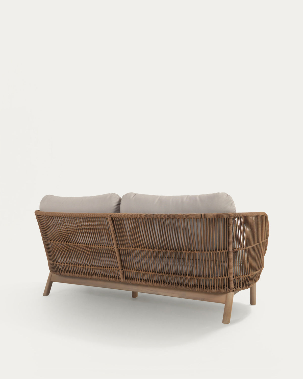 Catalina 3-Sitzer Sofa aus beigem Seil und massivem Akazienholz 170 cm FSC 100% in Beige präsentiert im Onlineshop von KAQTU Design AG. Lounge Sofa ist von Kave Home