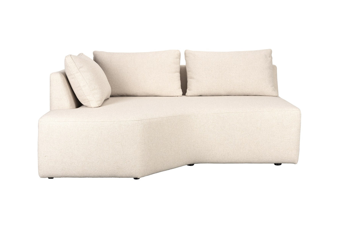 Gepolstertes Sofa-Element in Sand mit Sitzfläche aus Off-White Polyester und Polyesterschaum-Füllung, modulares Design von Zuiver.