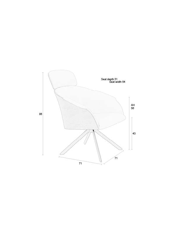 Frie Sessel in beige präsentiert im Onlineshop von KAQTU Design AG. Sessel ist von Zuiver