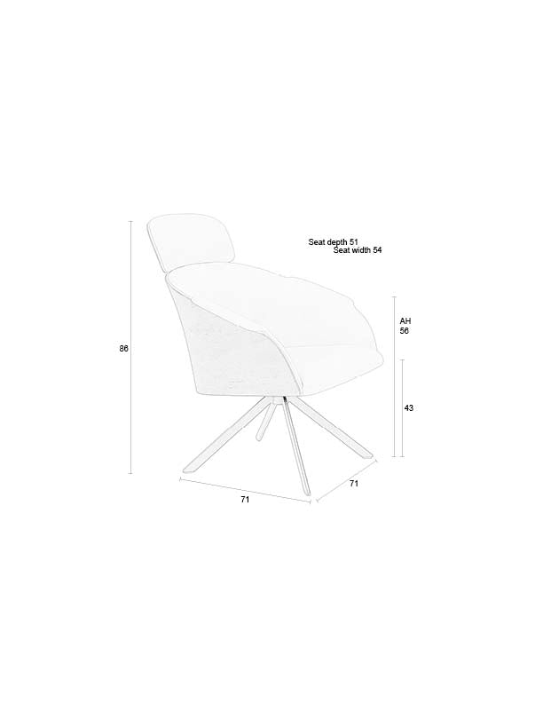 Frie Sessel in beige präsentiert im Onlineshop von KAQTU Design AG. Sessel ist von Zuiver