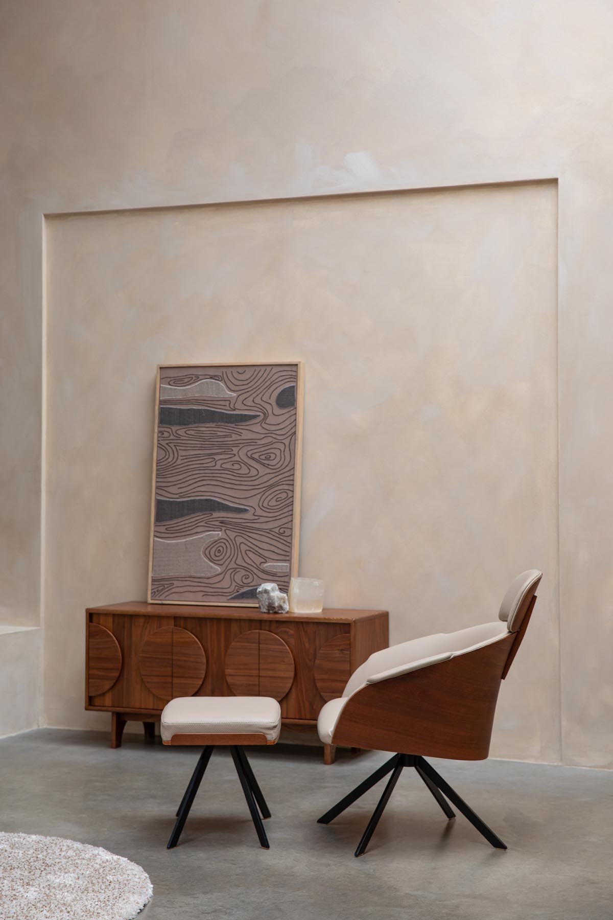 Frie Hocker in beige präsentiert im Onlineshop von KAQTU Design AG. Hocker ist von Zuiver