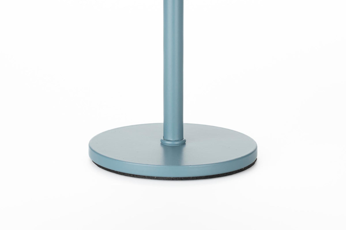 Kleine Tischleuchte Tischlampe Mini mit rundem flachem Schirm und quadratischer Eisenbasis