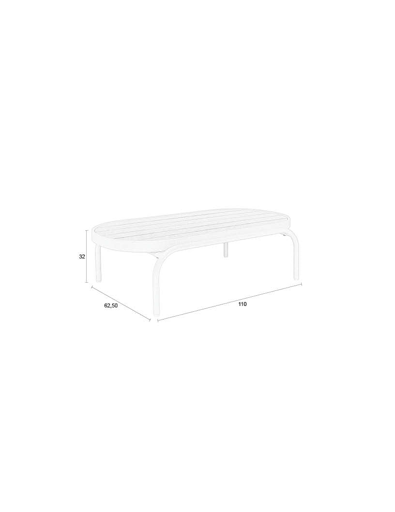 Vista Outdoor Loungetisch in beige präsentiert im Onlineshop von KAQTU Design AG. Loungetisch ist von Zuiver