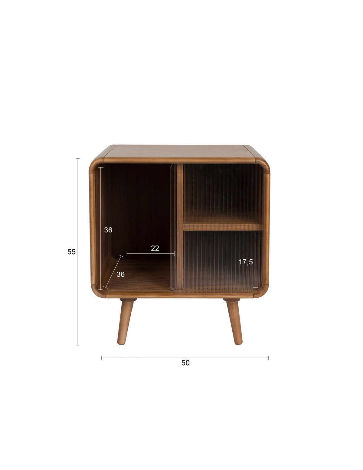 Beistelltisch / Nachttisch Rise in Walnuss präsentiert im Onlineshop von KAQTU Design AG. Beistelltisch ist von Zuiver