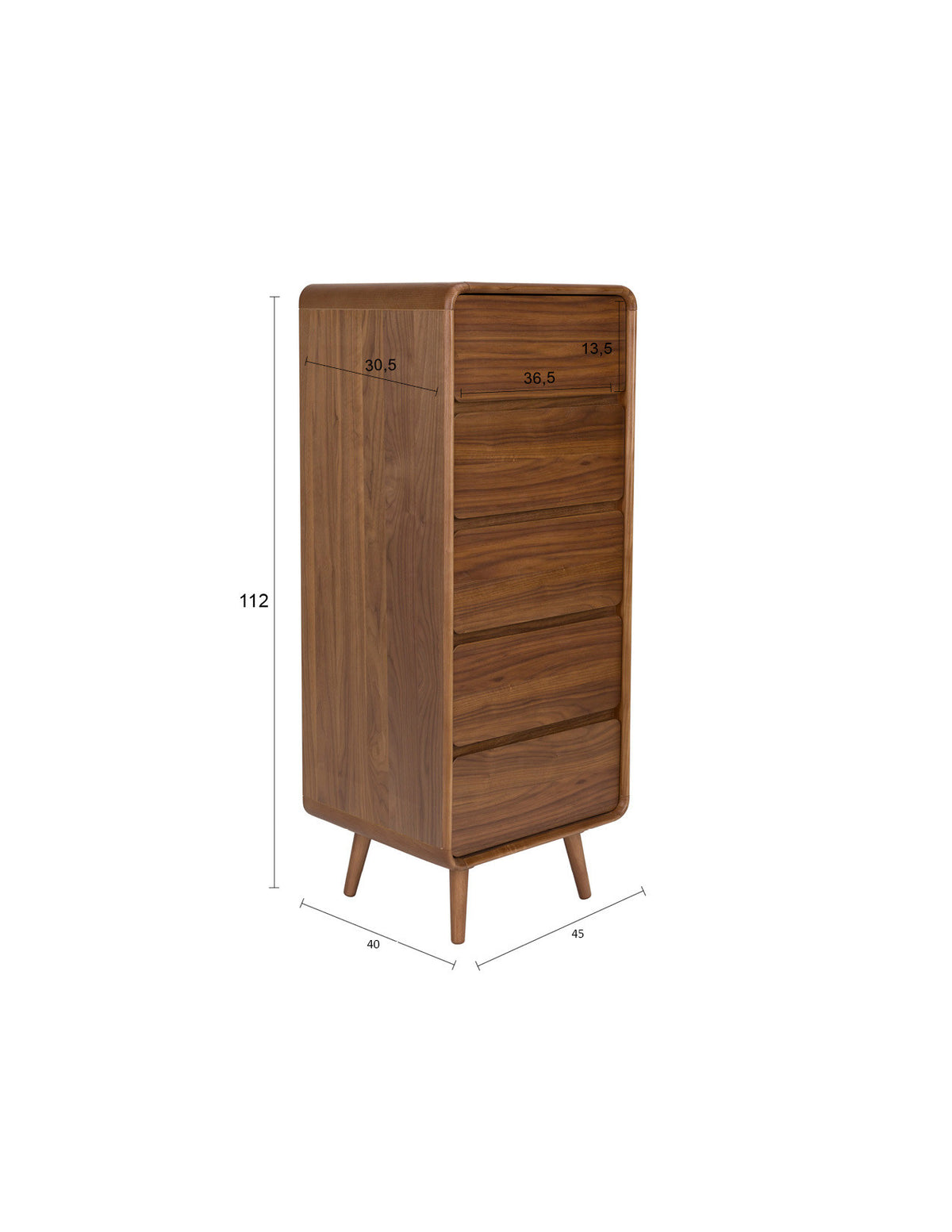 Cabinet Rise in Braun präsentiert im Onlineshop von KAQTU Design AG. Cabinet ist von Zuiver