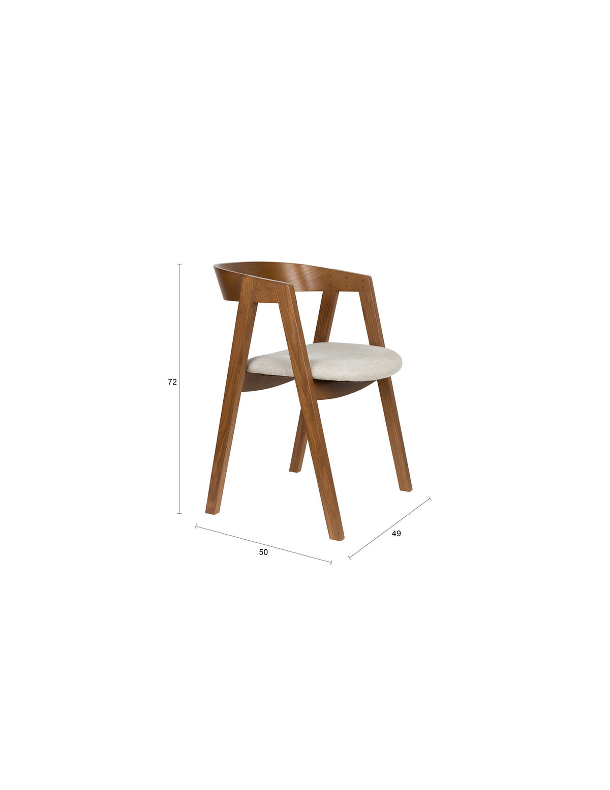 Stuhl Mads in Braun präsentiert im Onlineshop von KAQTU Design AG. Stuhl ist von Zuiver
