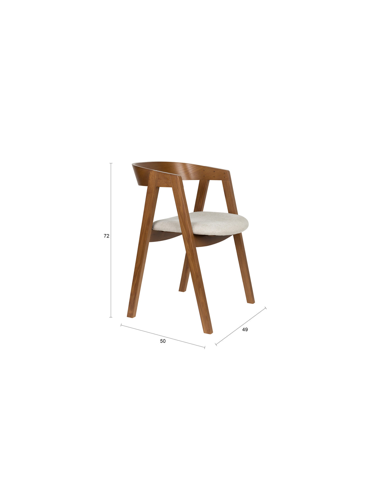 Stuhl Mads in Braun präsentiert im Onlineshop von KAQTU Design AG. Stuhl ist von Zuiver