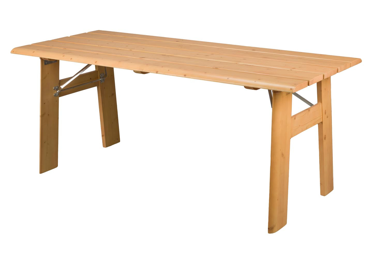 Entdecken Sie den Avenue Natural Gartentisch von Zuiver – stilvoll, klappbar und mit integriertem Flaschenöffner für gesellige Stunden im Freien.