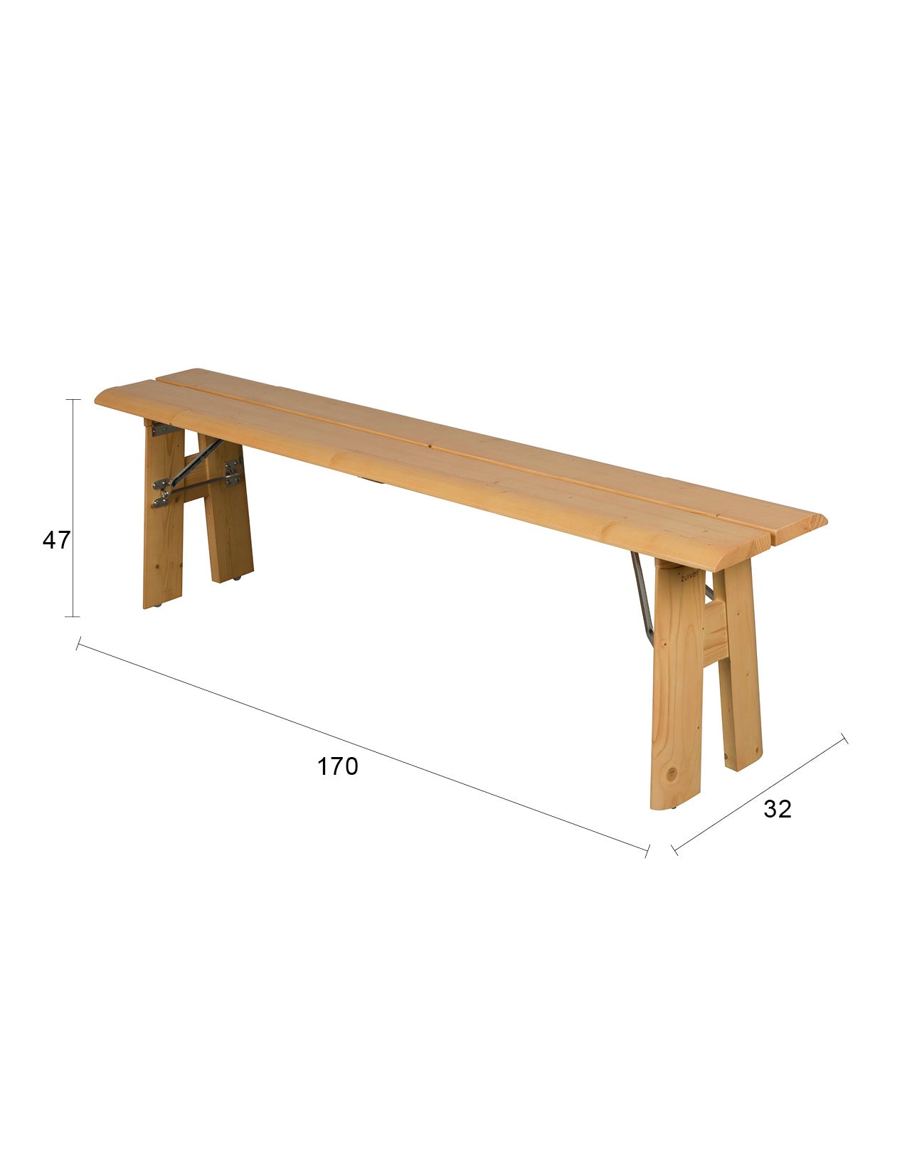 Verleihen Sie Ihrem Garten mit der Avenue-Gartenbank von Zuiver einen Hauch von Eleganz. Klappbar, aus Kiefernholz und ideal für entspannte Stunden!