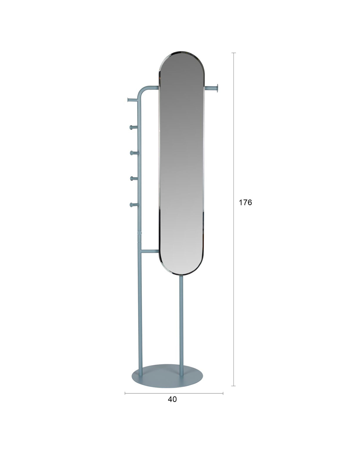 Standspiegel Vero Blue in Blau präsentiert im Onlineshop von KAQTU Design AG. Tischspiegel ist von Zuiver