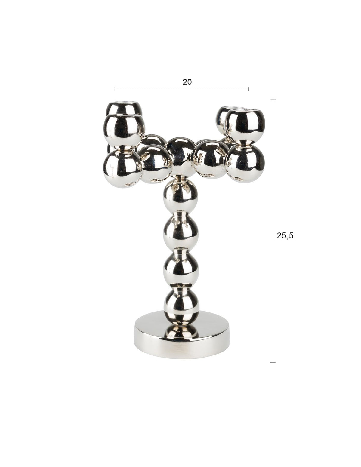 Kerzenständer Bubbles Four Shiny Silver in Silber präsentiert im Onlineshop von KAQTU Design AG. Kerzenständer ist von Zuiver