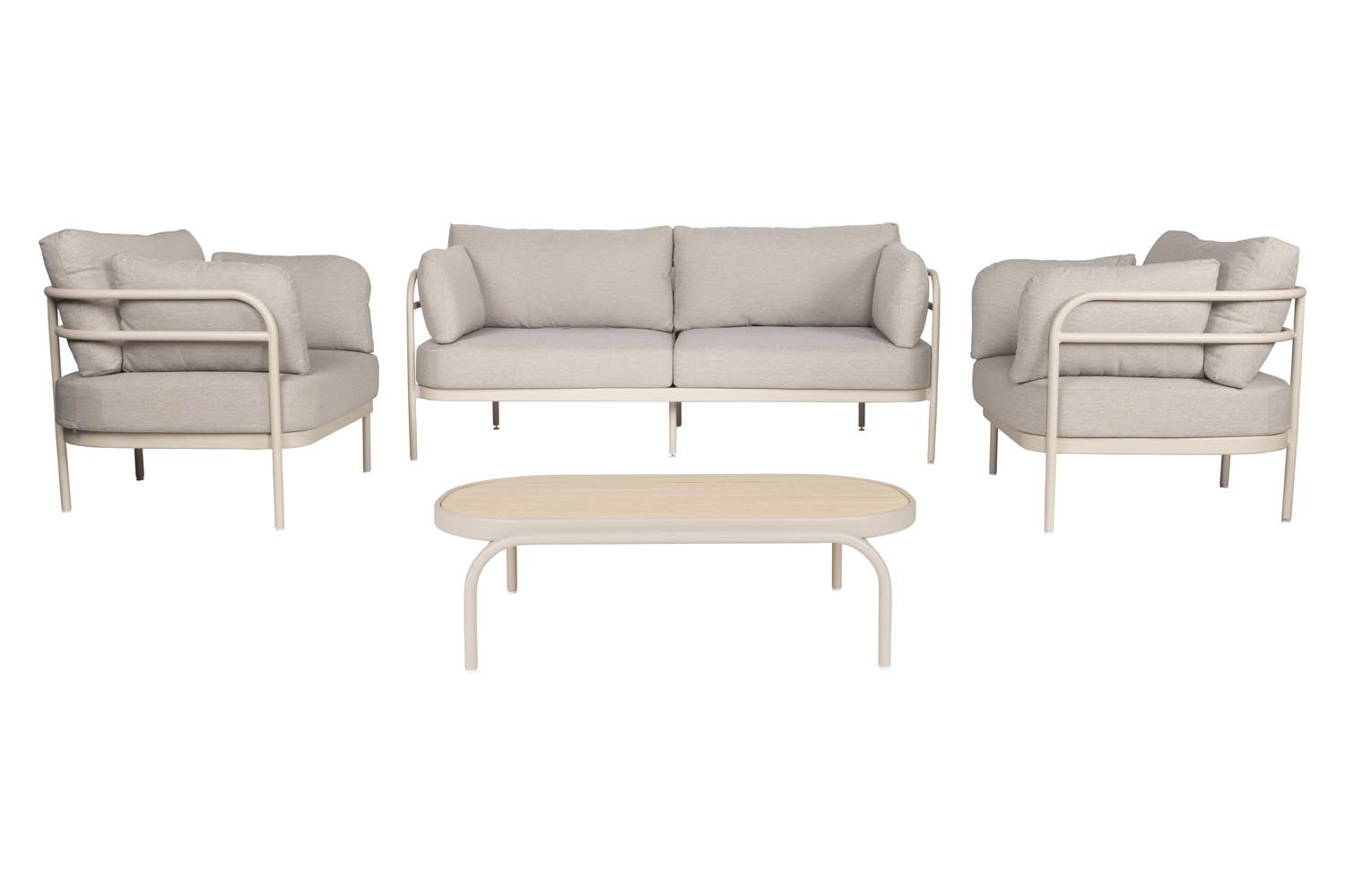 Outdoor-Set Vista + Sofatisch Vista in Beige präsentiert im Onlineshop von KAQTU Design AG. Loungeset ist von Zuiver