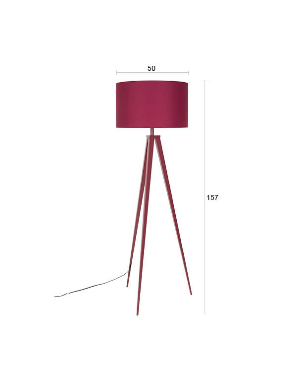 Stehleuchte Tripod in Rot präsentiert im Onlineshop von KAQTU Design AG. Stehleuchte ist von Zuiver