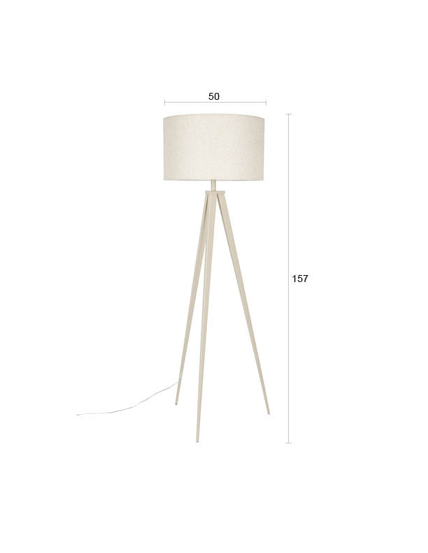 Stehleuchte Tripod in beige präsentiert im Onlineshop von KAQTU Design AG. Stehleuchte ist von Zuiver