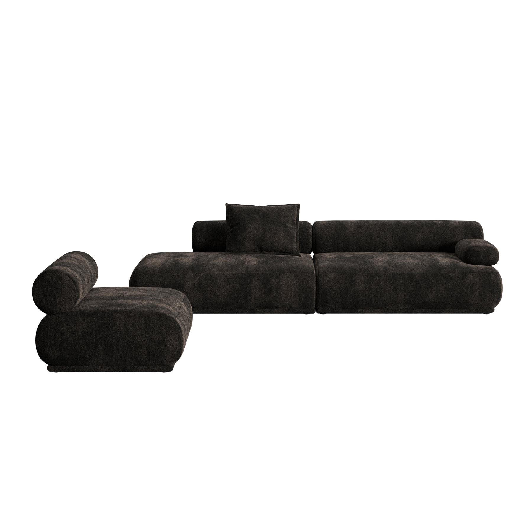Sofa Rembrandt 4.5-Sitzer Rechts in Braun präsentiert im Onlineshop von KAQTU Design AG. 4er Sofa ist von Zuiver
