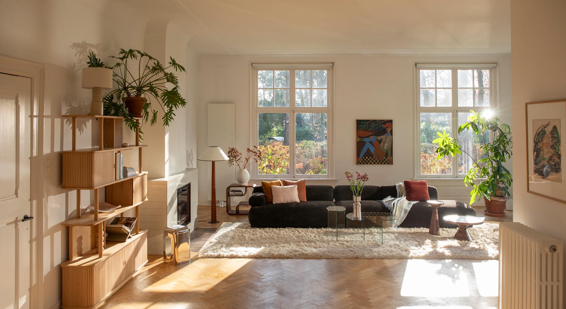 Sofa Rembrandt 4.5-Sitzer Rechts in Braun präsentiert im Onlineshop von KAQTU Design AG. 4er Sofa ist von Zuiver