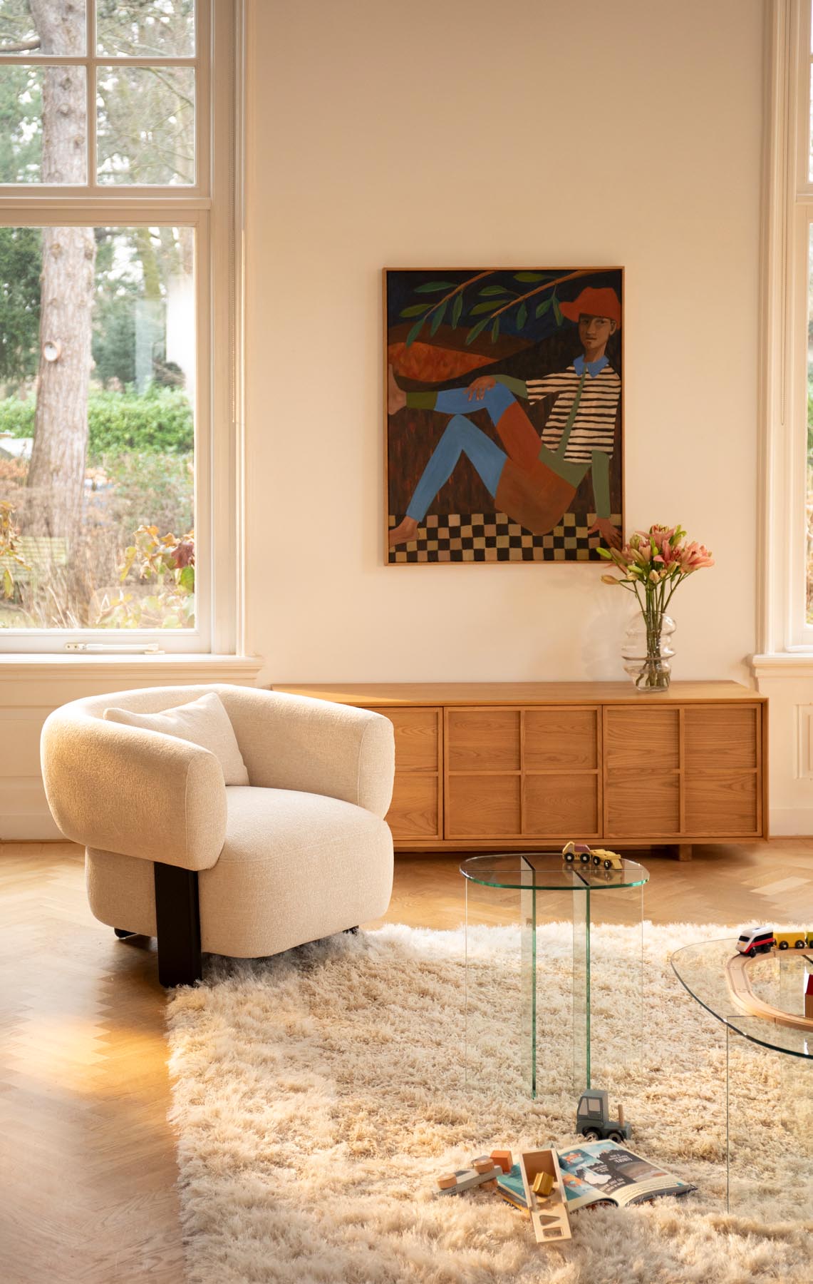 Sessel Neil in Beige präsentiert im Onlineshop von KAQTU Design AG. Sessel ist von Zuiver