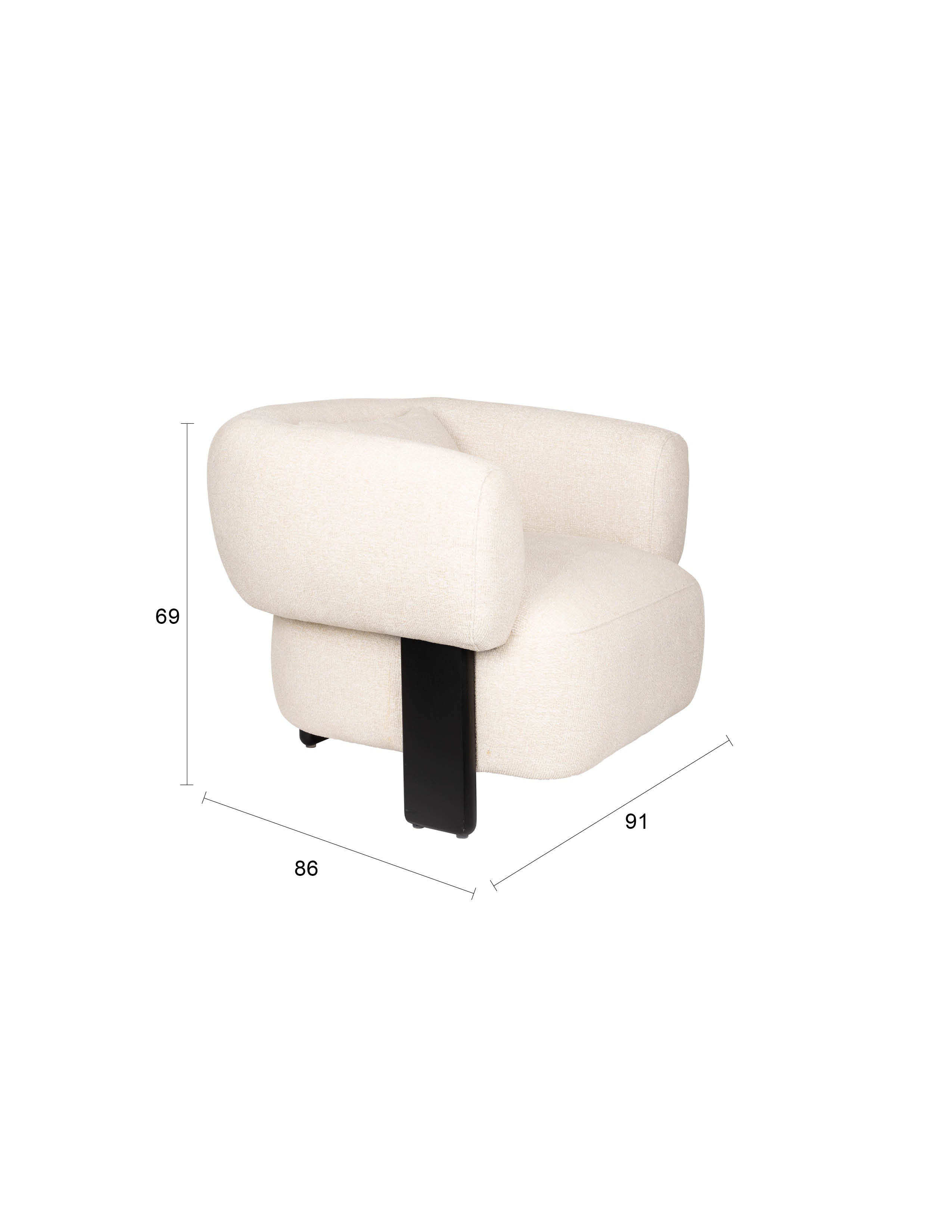 Sessel Neil in Beige präsentiert im Onlineshop von KAQTU Design AG. Sessel ist von Zuiver