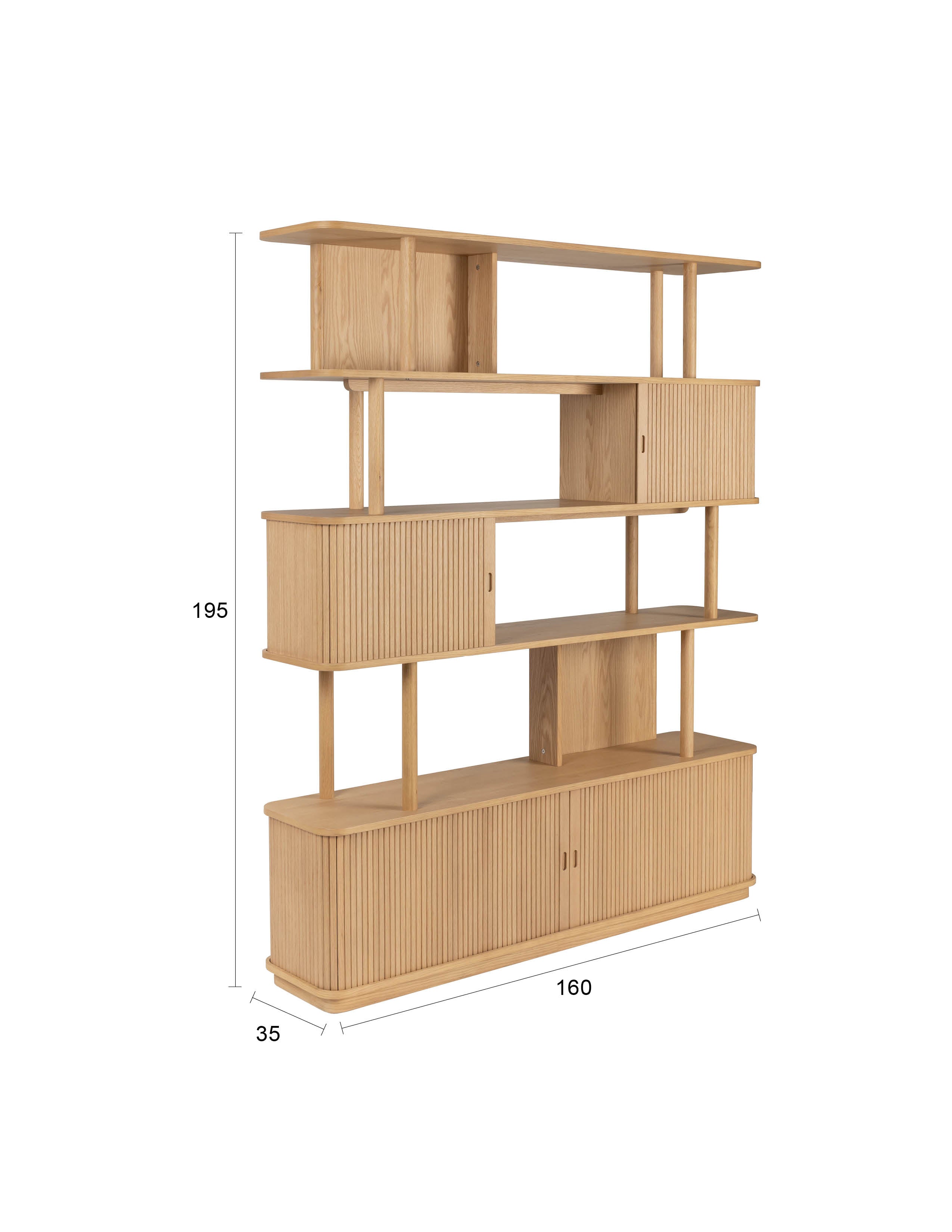 Bücherregal Barbier in Natürlich präsentiert im Onlineshop von KAQTU Design AG. Cabinet ist von Zuiver