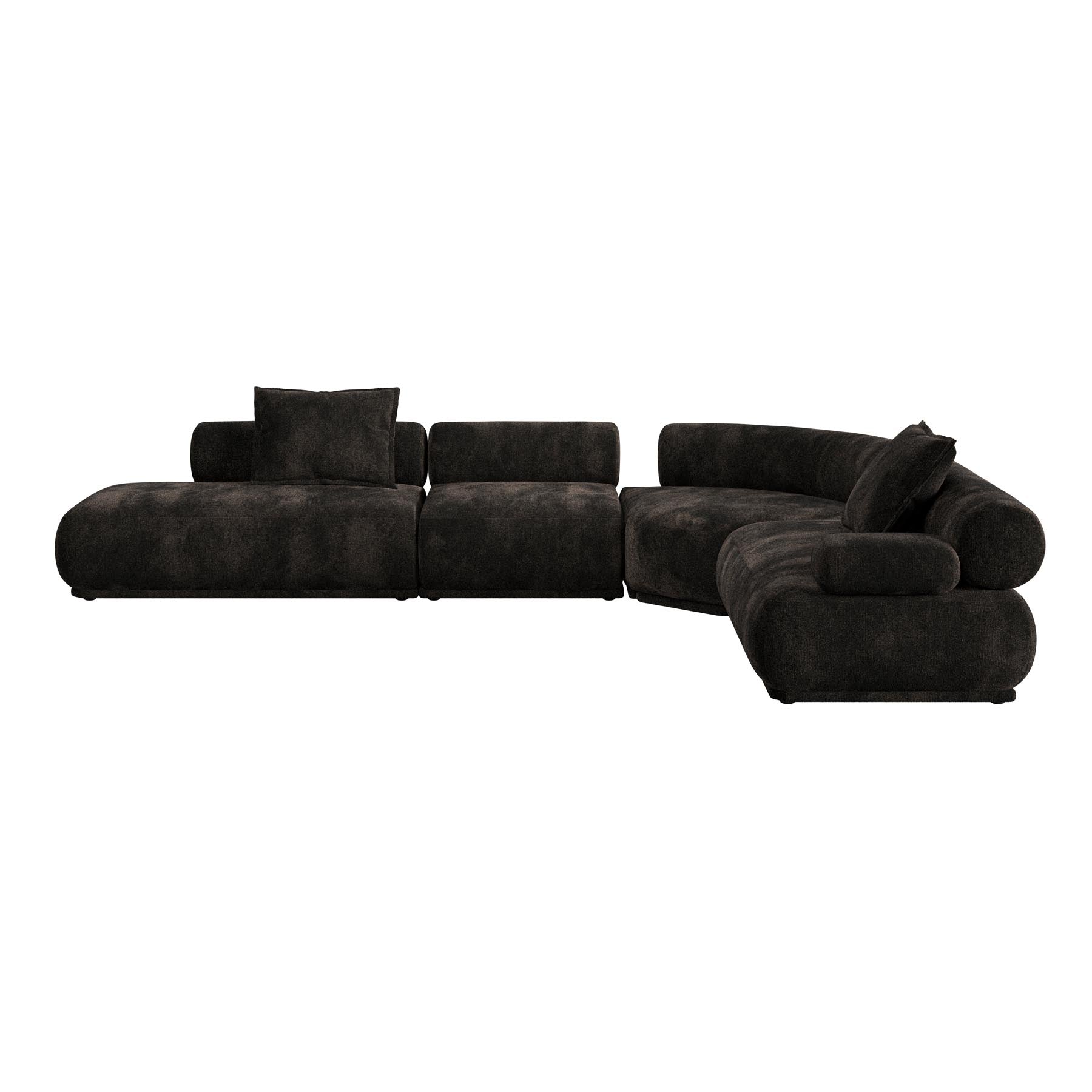 Sofa Rembrandt 7.5-Sitzer Rechts in Braun präsentiert im Onlineshop von KAQTU Design AG. Ecksofa ist von Zuiver