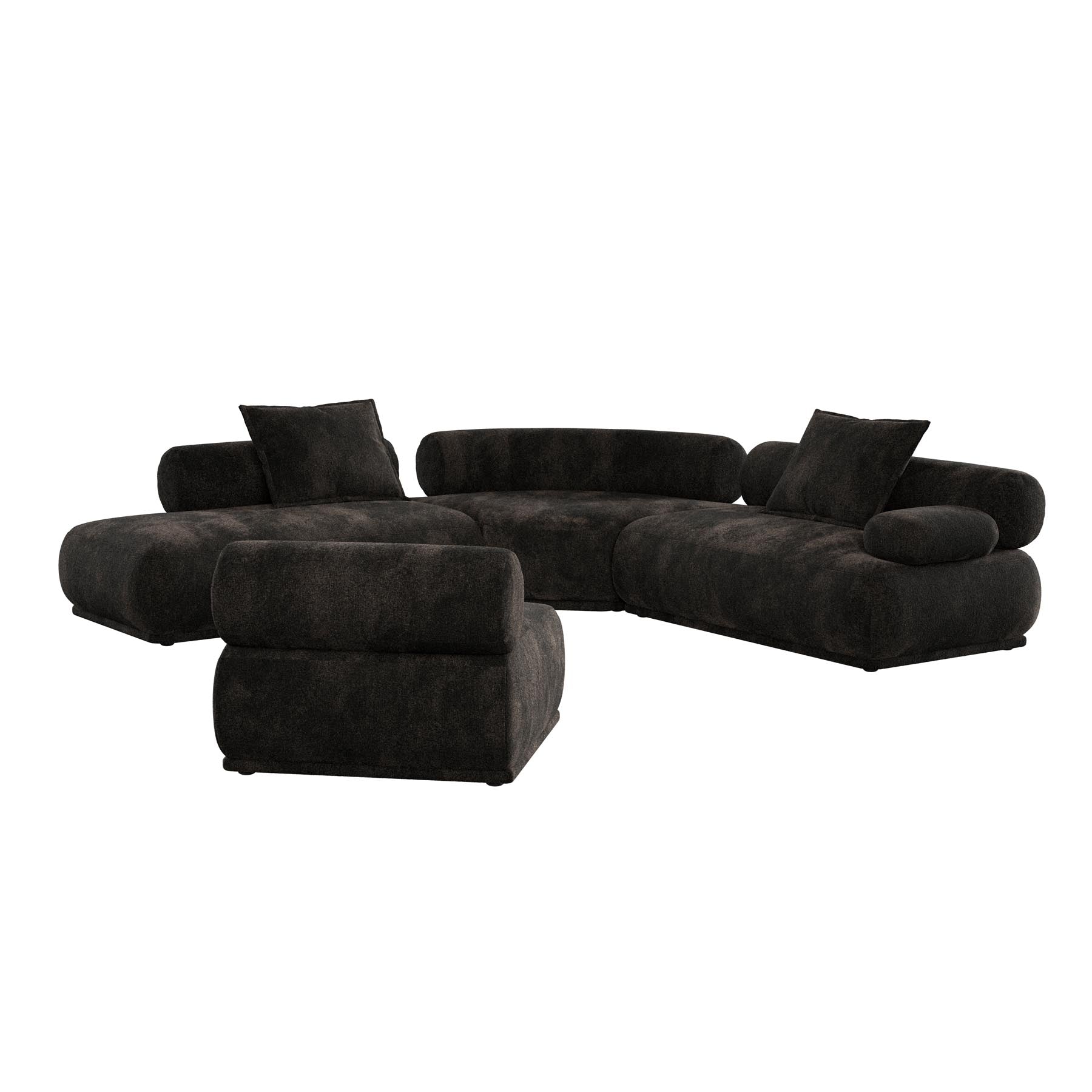 Sofa Rembrandt 7.5-Sitzer Rechts in Braun präsentiert im Onlineshop von KAQTU Design AG. Ecksofa ist von Zuiver