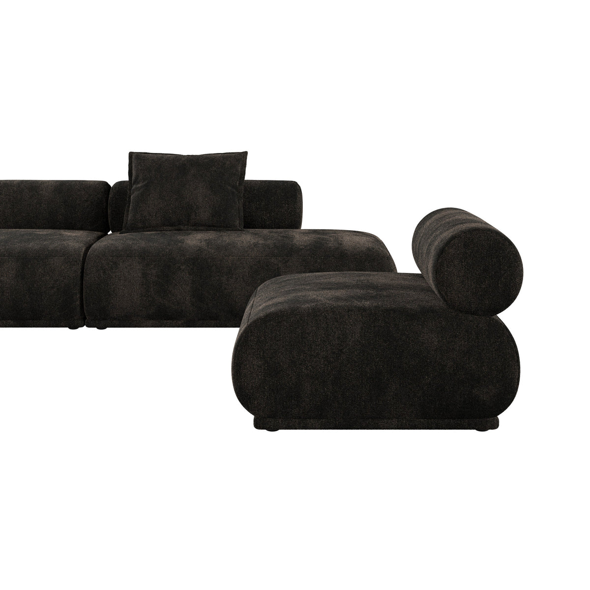 Sofa Rembrandt 4.5-Sitzer links in Braun präsentiert im Onlineshop von KAQTU Design AG. 4er Sofa ist von Zuiver