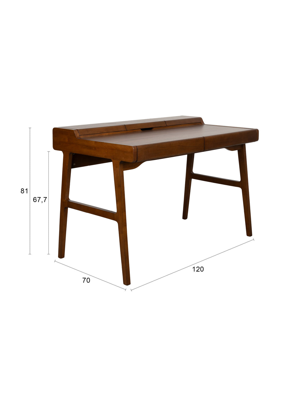 Schreibtisch Kaat in Braun präsentiert im Onlineshop von KAQTU Design AG. Schreibtisch ist von Zuiver