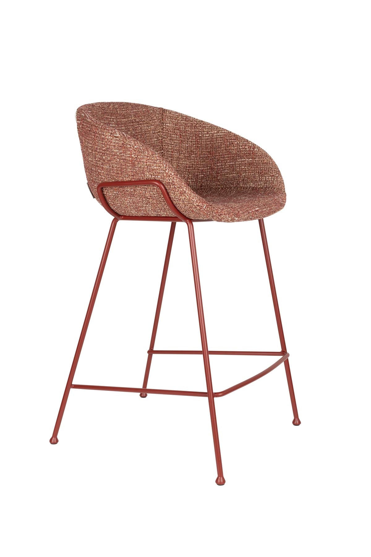 Barhocker Feston in Rot präsentiert im Onlineshop von KAQTU Design AG. Barstuhl ist von Zuiver