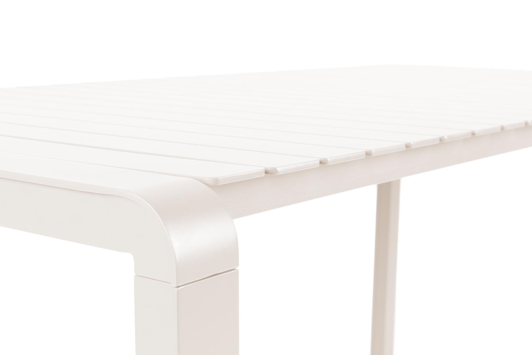 Gartentisch Vondel 214 + 6 Armlehnstühle Vondel weiss in Weiss präsentiert im Onlineshop von KAQTU Design AG. Gartentischset ist von Zuiver