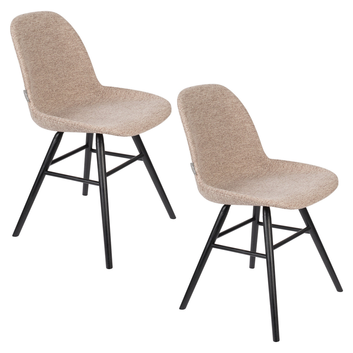 Stuhl Albert Kuip gepolstert in beige präsentiert im Onlineshop von KAQTU Design AG. Stuhl ist von Zuiver