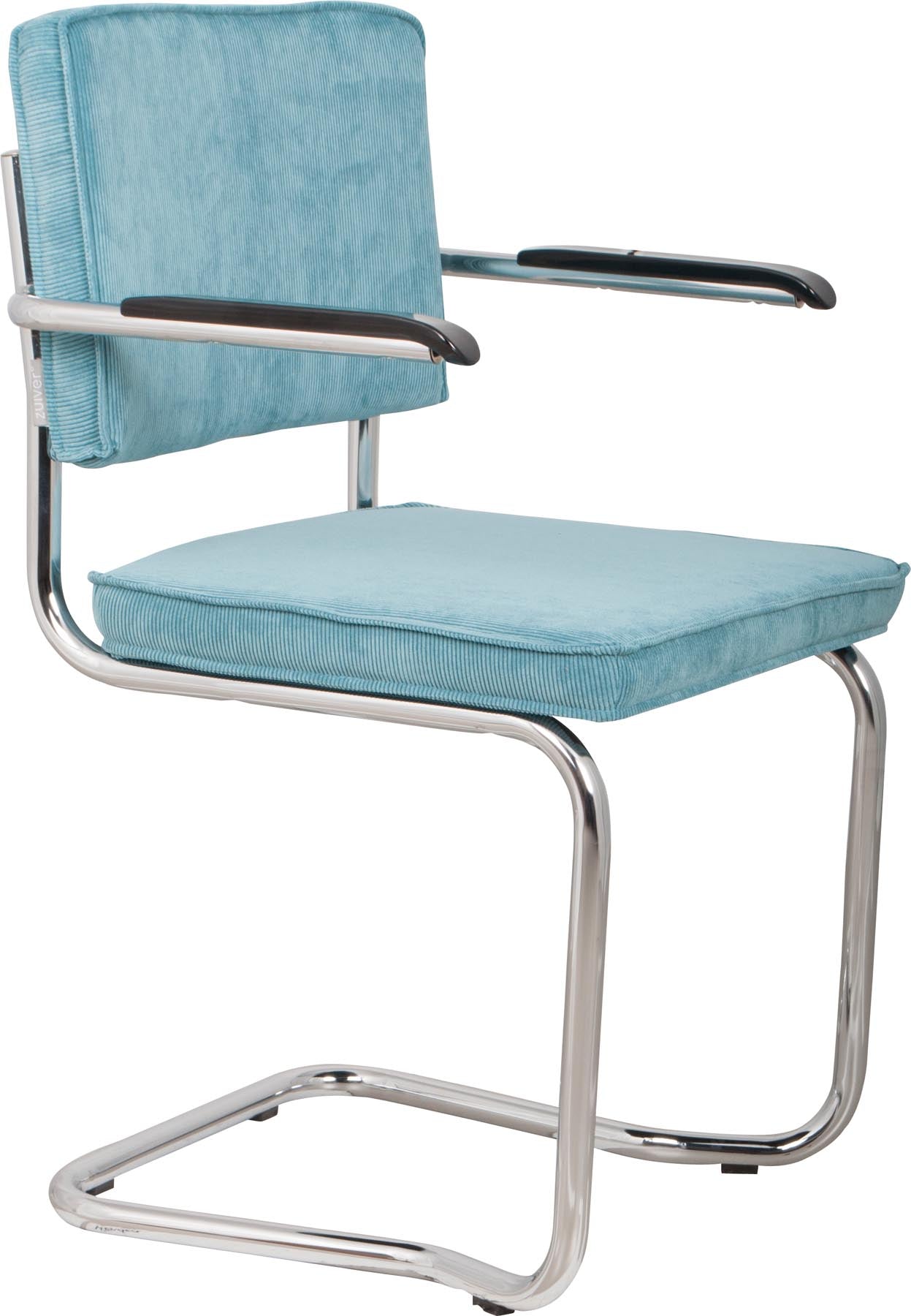 Armlehnstuhl Ridge in Blau präsentiert im Onlineshop von KAQTU Design AG. Stuhl mit Armlehne ist von Zuiver