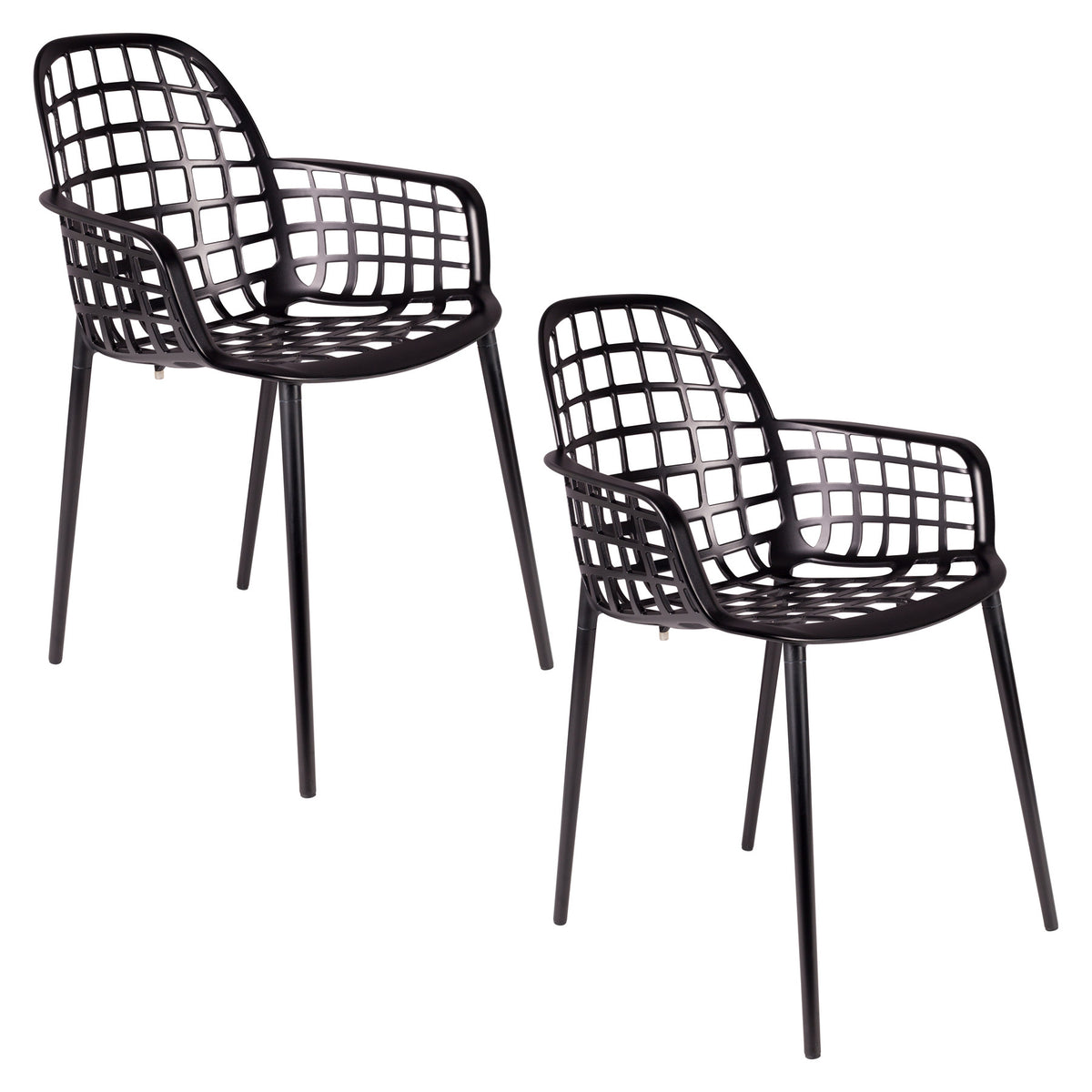 Gartenstuhl mit Armlehne Albert Kuip in Schwarz präsentiert im Onlineshop von KAQTU Design AG. Gartenstuhl mit Armlehnen ist von Zuiver