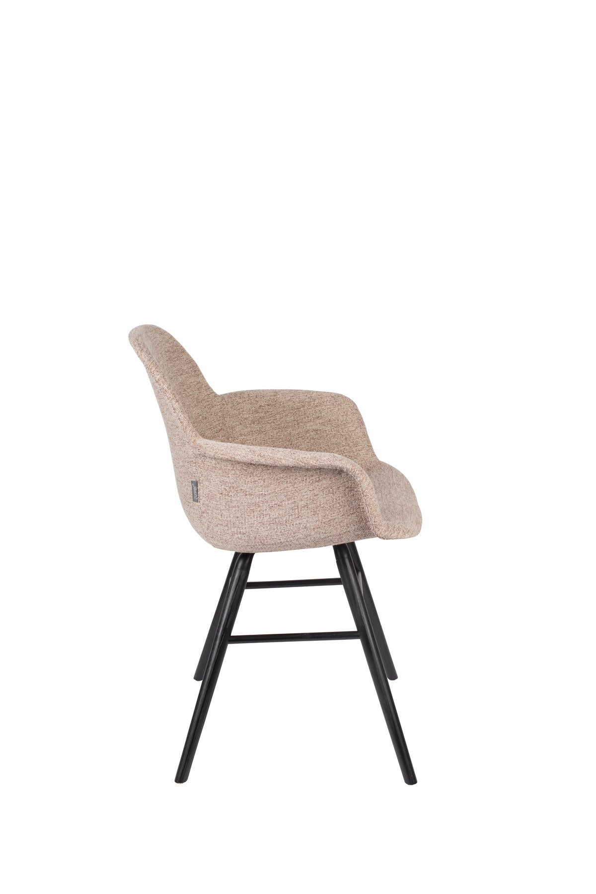 Armlehnstuhl Albert Kuip gepolstert in beige präsentiert im Onlineshop von KAQTU Design AG. Stuhl mit Armlehne ist von Zuiver
