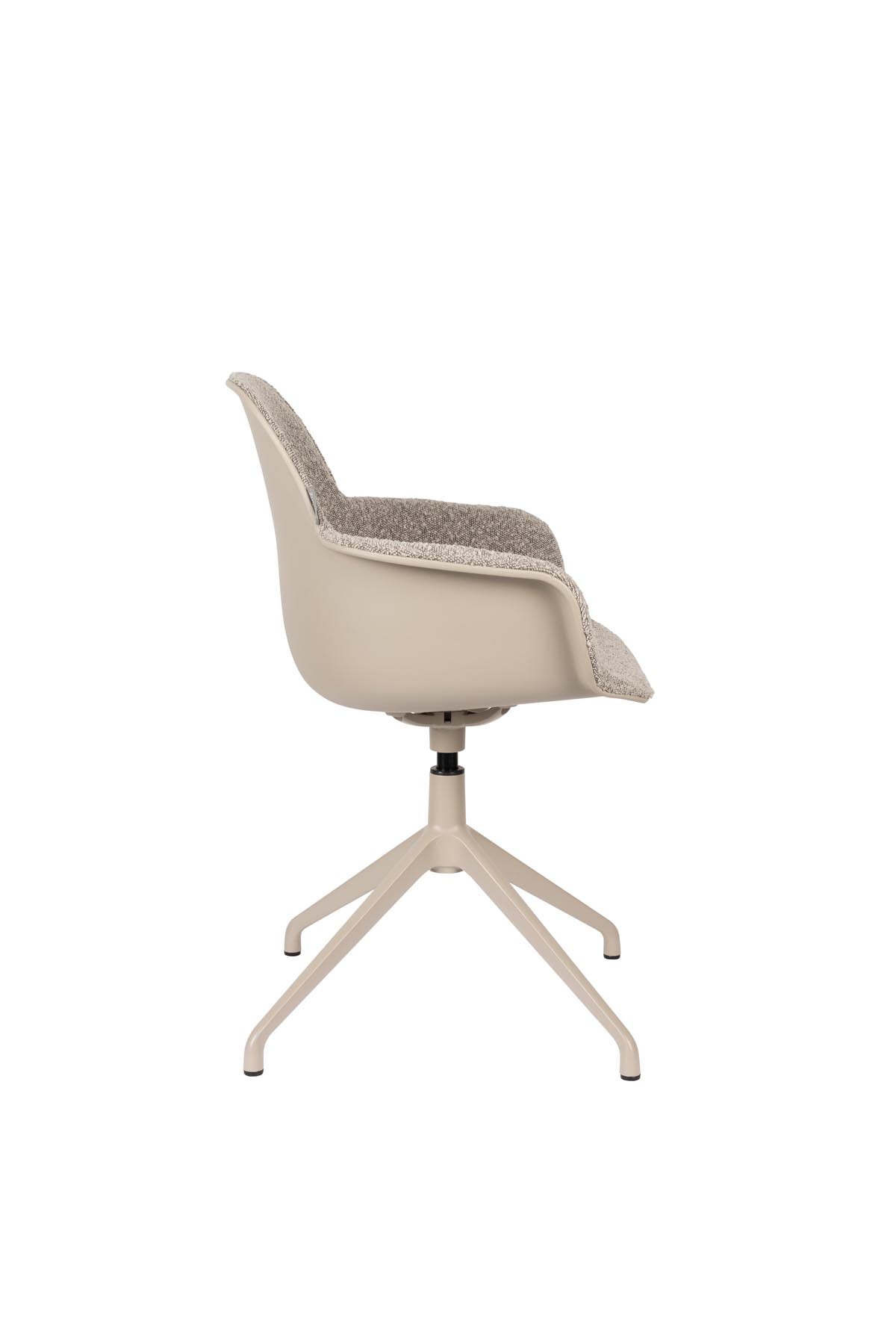 Armlehnstuhl Albert Kuip Swivel in Taupe präsentiert im Onlineshop von KAQTU Design AG. Dreh-Schalenstuhl mit Armlehnen ist von Zuiver