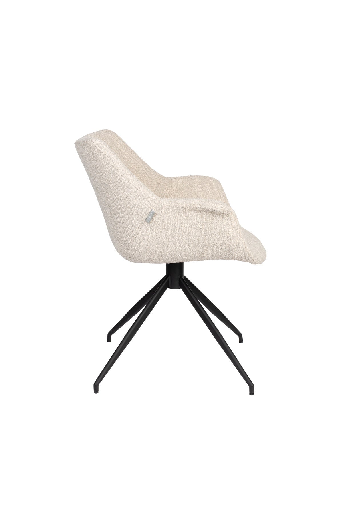Armlehnstuhl Doulton Swivel in Natural präsentiert im Onlineshop von KAQTU Design AG. Dreh-Schalenstuhl mit Armlehnen ist von Zuiver
