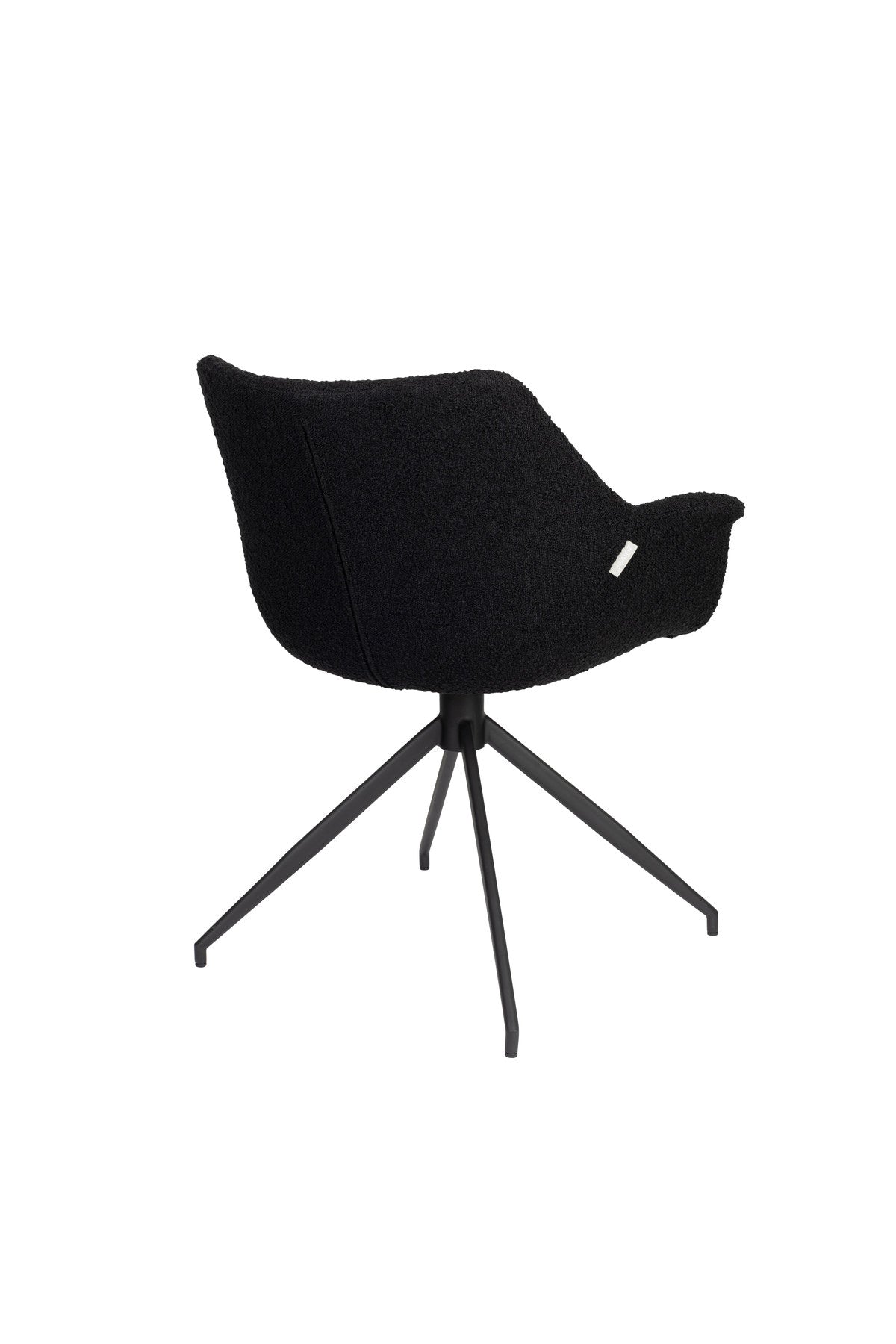 Armlehnstuhl Doulton Swivel in Schwarz präsentiert im Onlineshop von KAQTU Design AG. Dreh-Schalenstuhl mit Armlehnen ist von Zuiver